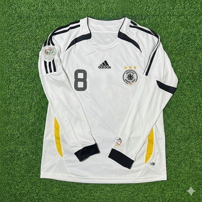 Mesut Özil Germany World Cup Long Sleeve White Retro Football Jersey Kit
