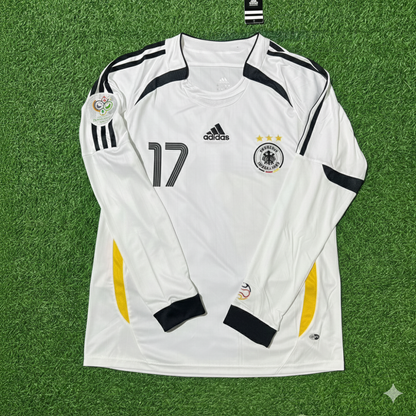 Germany World Cup 2006 Per Mertesacker Long Sleeve White Football Jersey