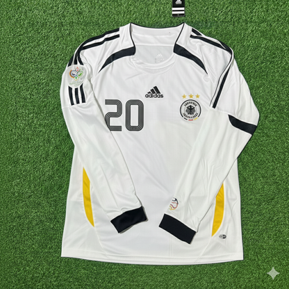 Oliver Bierhoff Germany World Cup Long Sleeve White Retro Football Jersey Kit
