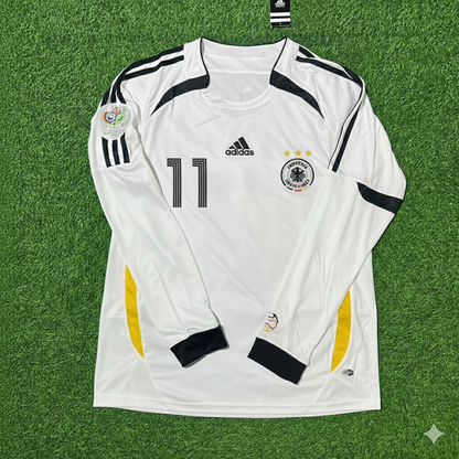 Karl Heinz Rummenigge Germany World Cup Long Sleeve White Retro Football Jersey Kit