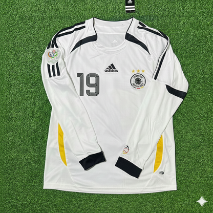 Mario Götze Germany World Cup Long Sleeve White Retro Football Jersey Kit