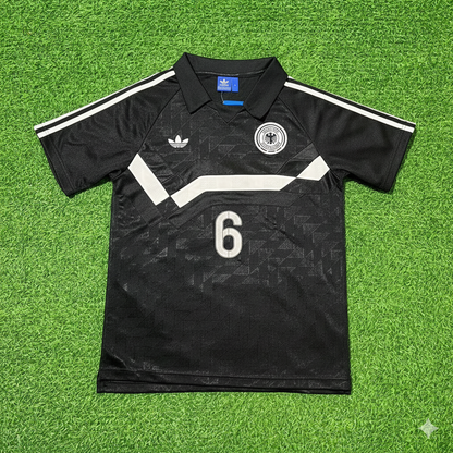 Guido Buchwald Deutschland 1990 WM Schwarzes Retro Fußballtrikot Jersey