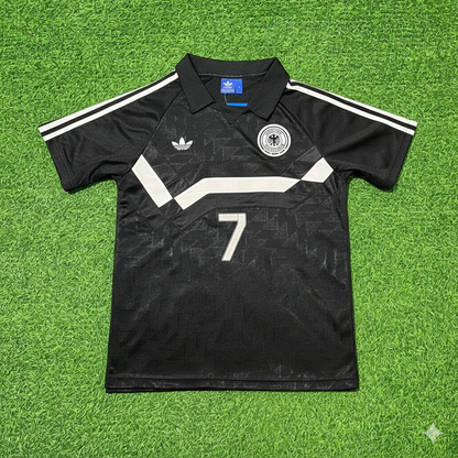 Pierre Littbarski Deutschland 1990 WM Schwarzes Retro Fußballtrikot Jersey