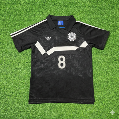 Thomas Hässler Deutschland 1990 WM Schwarzes Retro Fußballtrikot Jersey