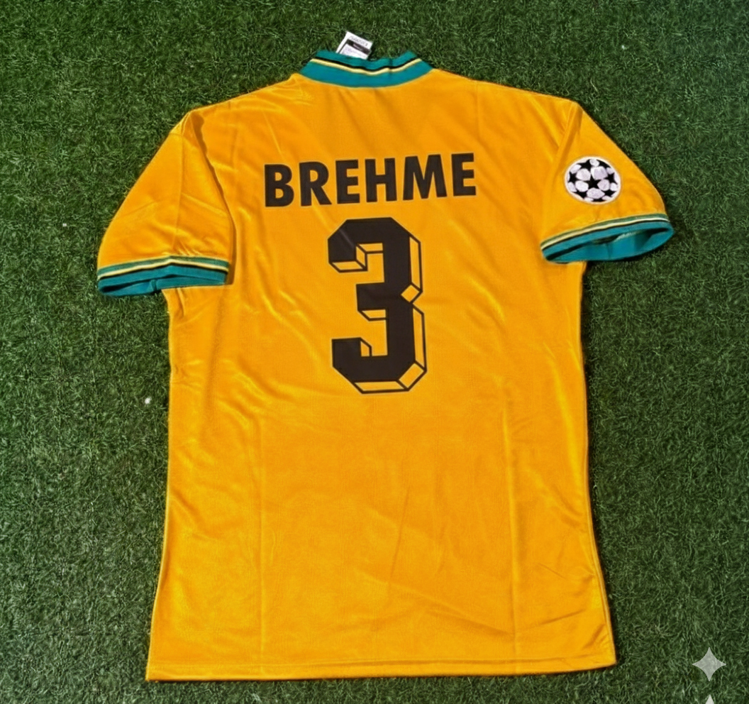 Andreas Brehme Bayern Munich Yellow Retro Football Jersey Collection