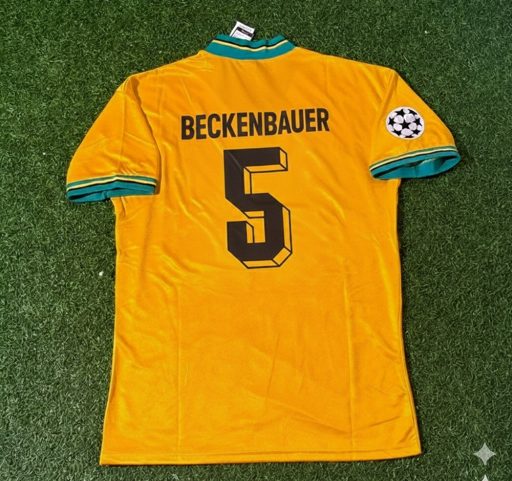 Franz Beckenbauer Bayern Munich Yellow Retro Football Jersey Collection