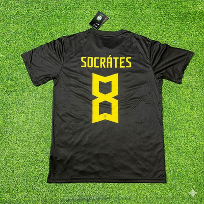 Socrates Brazil Black Retro Football Jersey Collection