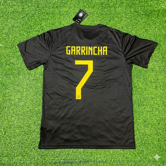 Garrincha Brazil Black Retro Football Jersey Collection