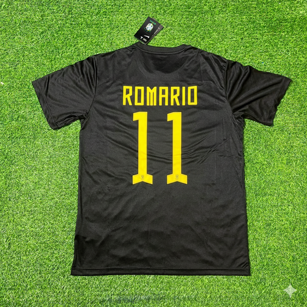 Romario Brazil Black Retro Football Jersey Collection