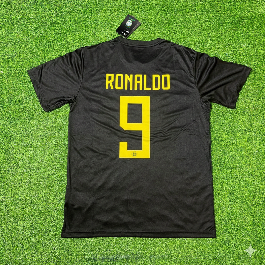 Ronaldo Nazario Brazil Black Retro Football Jersey Collection