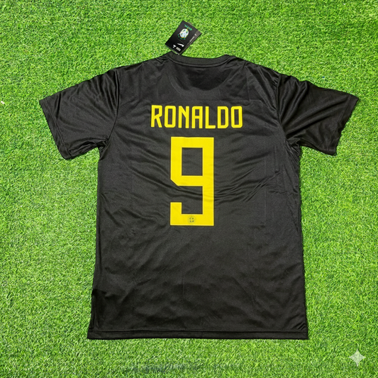 Ronaldo Nazario Brazil Black Retro Football Jersey Collection