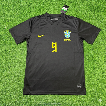 Ronaldo Nazario Brazil Black Retro Football Jersey Collection