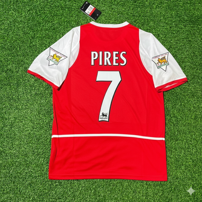 Robert Pires 7 Arsenal 2002/03 EPL Patch Home Retro Football Jersey Collection