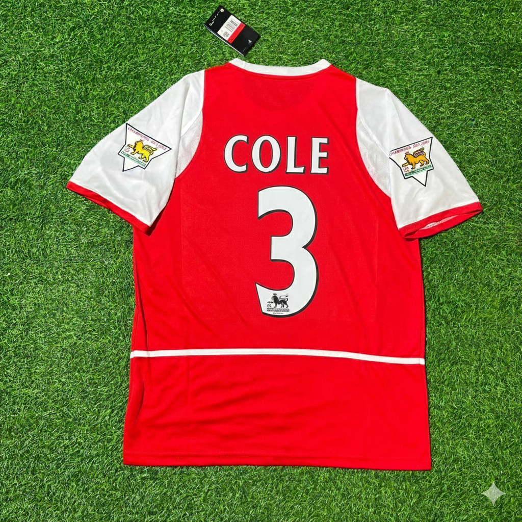 Ashley Cole 3 Arsenal 2002/03 EPL Patch Home Retro Football Jersey Collection