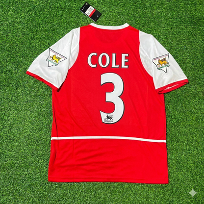Ashley Cole 3 Arsenal 2002/03 EPL Patch Home Retro Football Jersey Collection