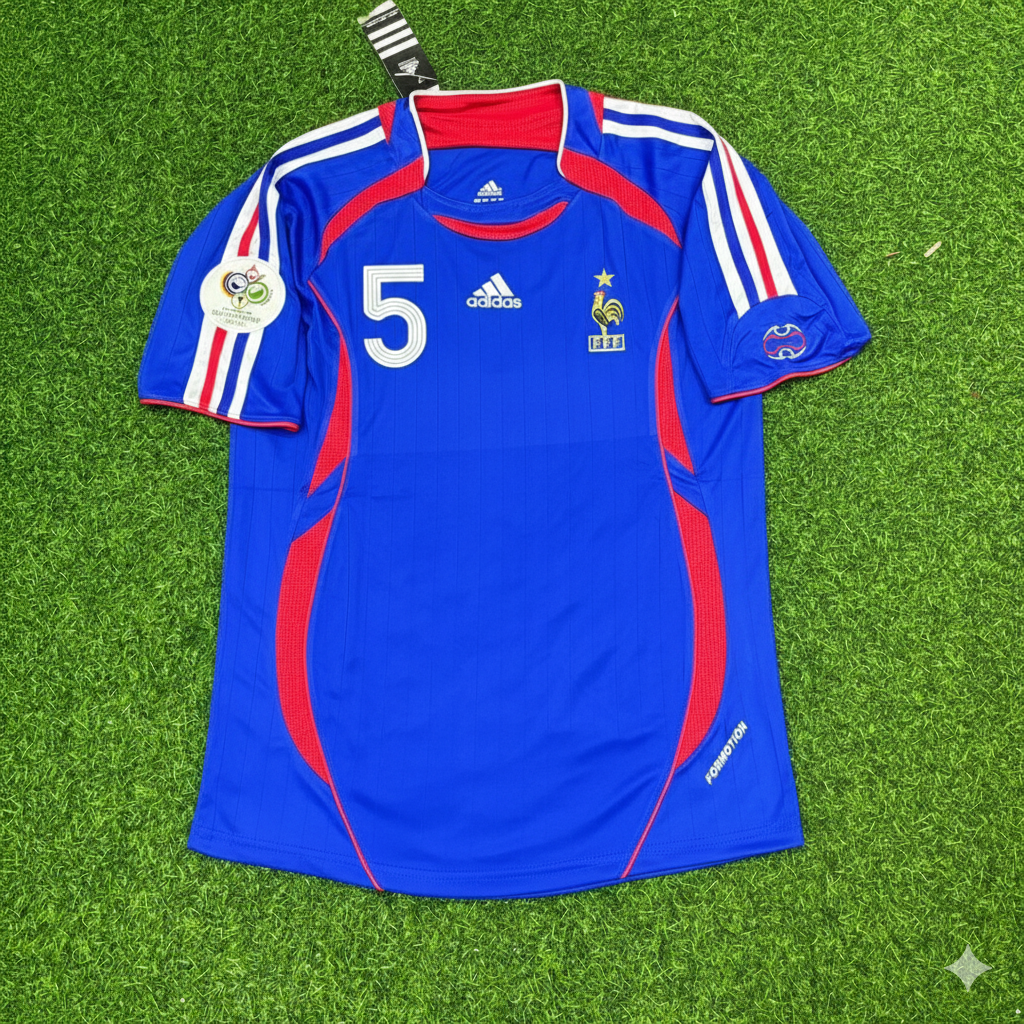 France World Cup 2006 William Gallas Blue Retro Kit