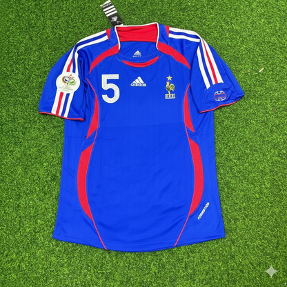 France World Cup 2006 William Gallas Blue Retro Kit