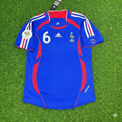 France World Cup 2006 Claude Makelele Blue Retro Kit