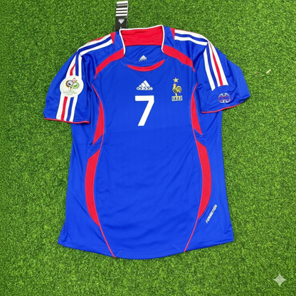France World Cup 2006 Florent Malouda Blue Retro Kit