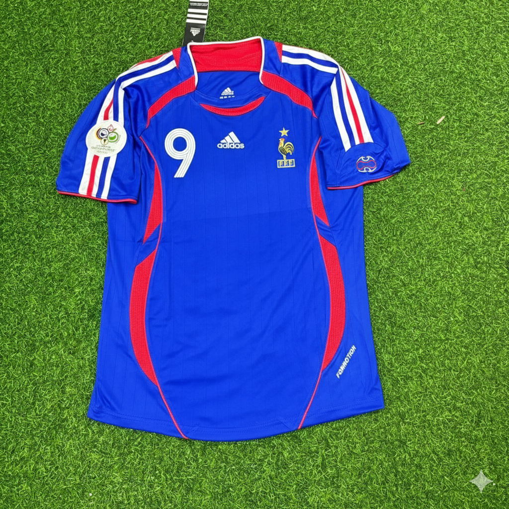 France World Cup 2006 Sidney Govou Blue Retro Kit