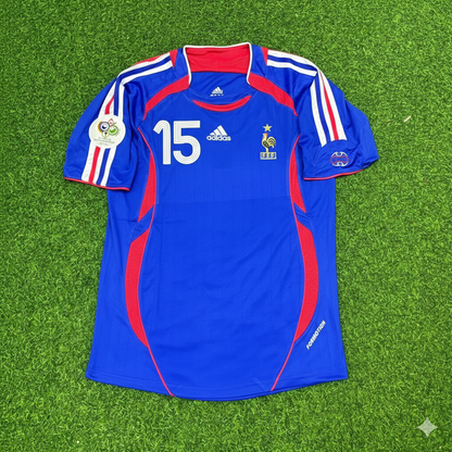 France World Cup 2006 Lilian Thuram Blue Retro Kit