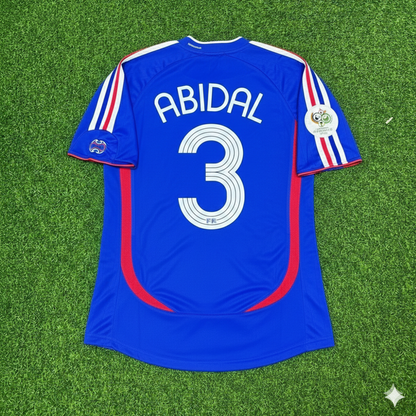 France World Cup 2006 Eric Abidal Blue Retro Kit