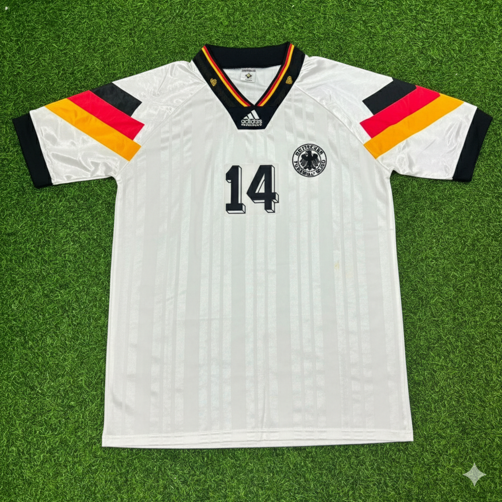 Thomas Helmer Germany 1992 Retro Football Jersey Kit
