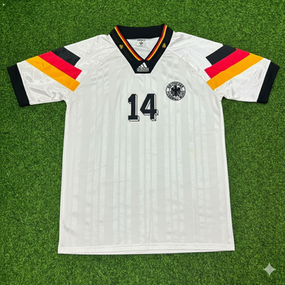 Thomas Helmer Germany 1992 Retro Football Jersey Kit