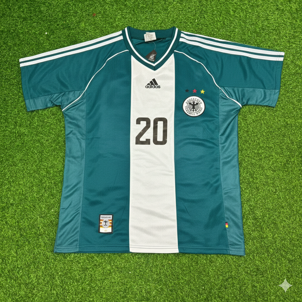 Germany World Cup 1998 Oliver Bierhoff Away Retro Football Jersey