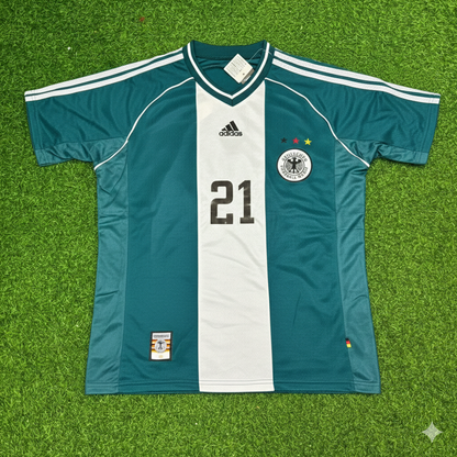 Germany World Cup 1998 Michael Tarnat Away Retro Football Jersey