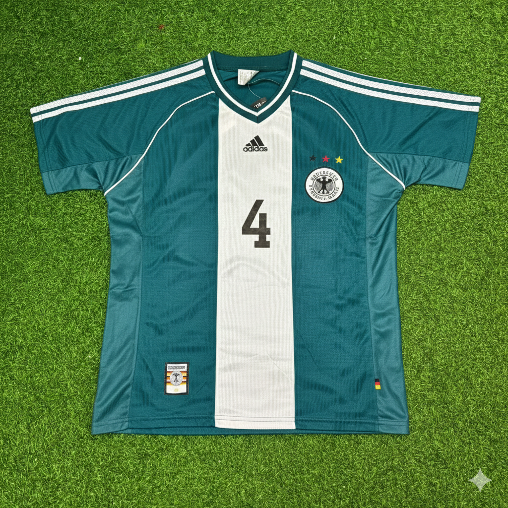 Germany World Cup 1998 Jürgen Kohler Away Retro Football Jersey