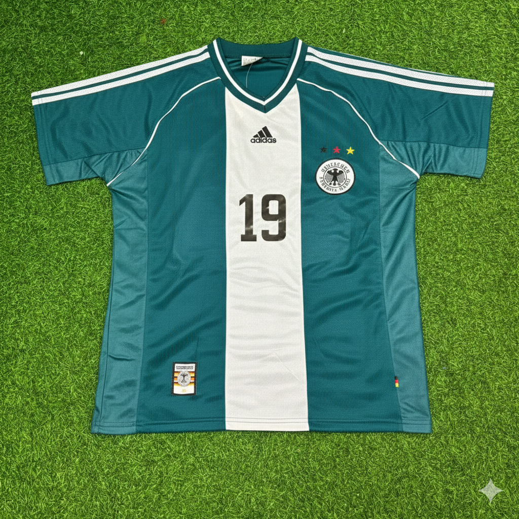 Germany World Cup 1998 Stefan Reuter Away Retro Football Jersey