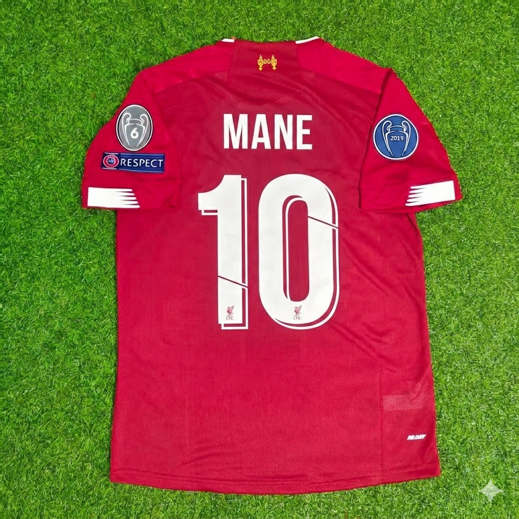 Sadio Mane Liverpool 2019 20 Retro Football Jersey Kit