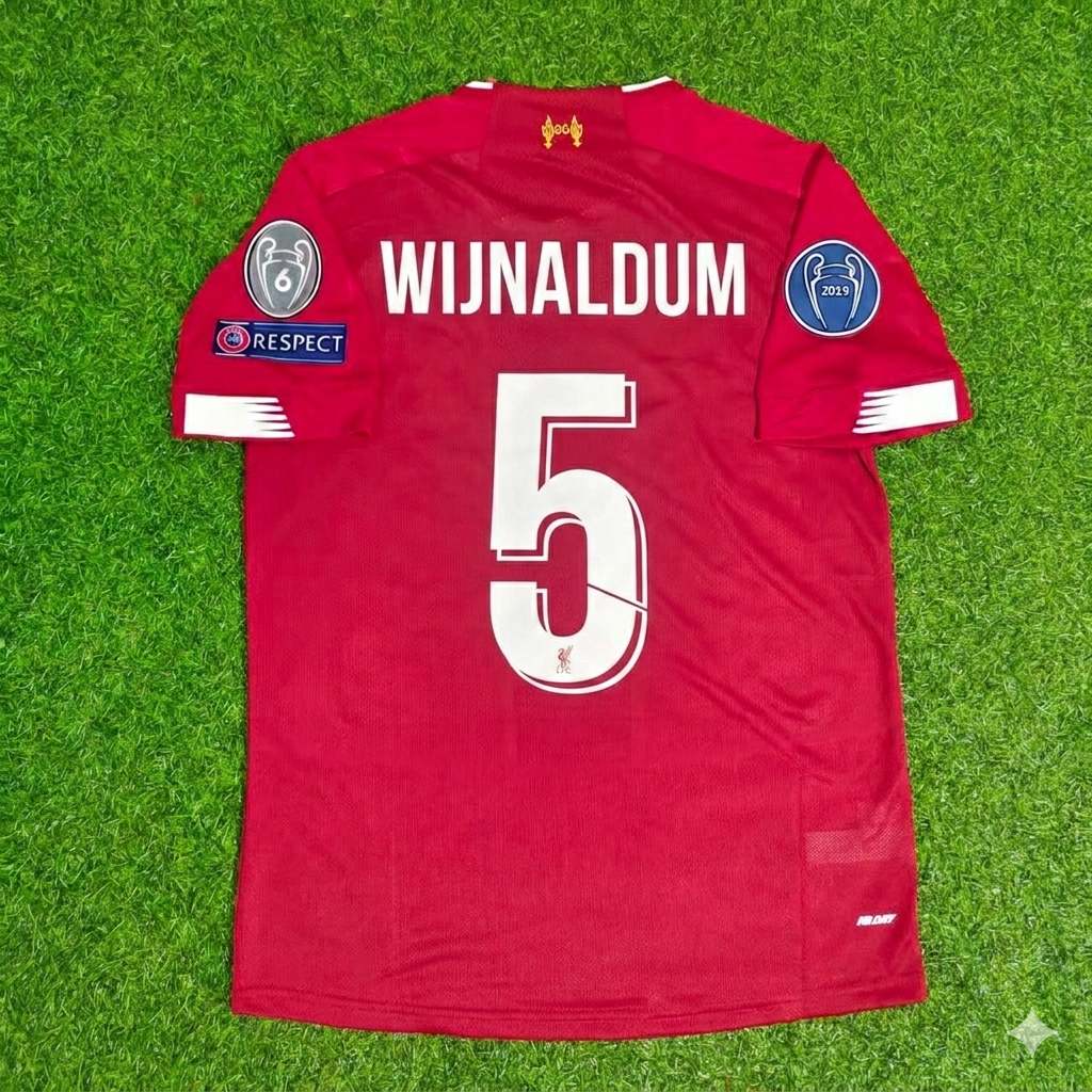 Georginio Wijnaldum Liverpool 2019 20 Retro Football Jersey Kit