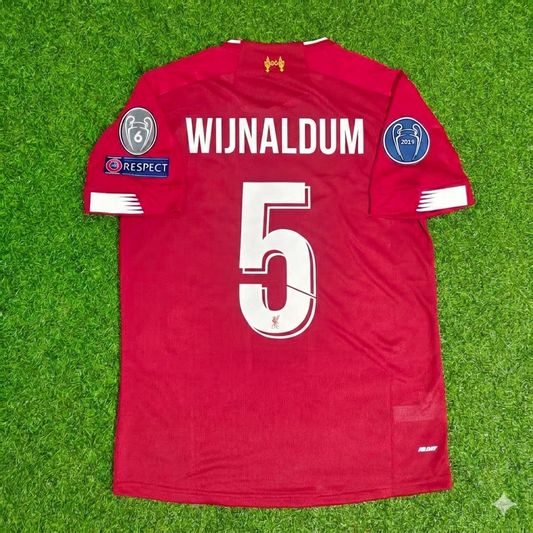 Georginio Wijnaldum Liverpool 2019 20 Retro Football Jersey Kit