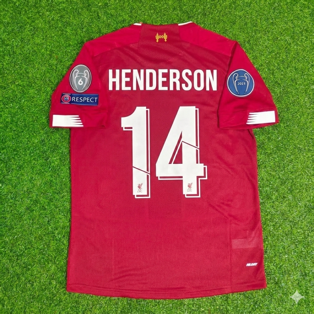 Jordan Henderson Liverpool 2019 20 Retro Football Jersey Kit