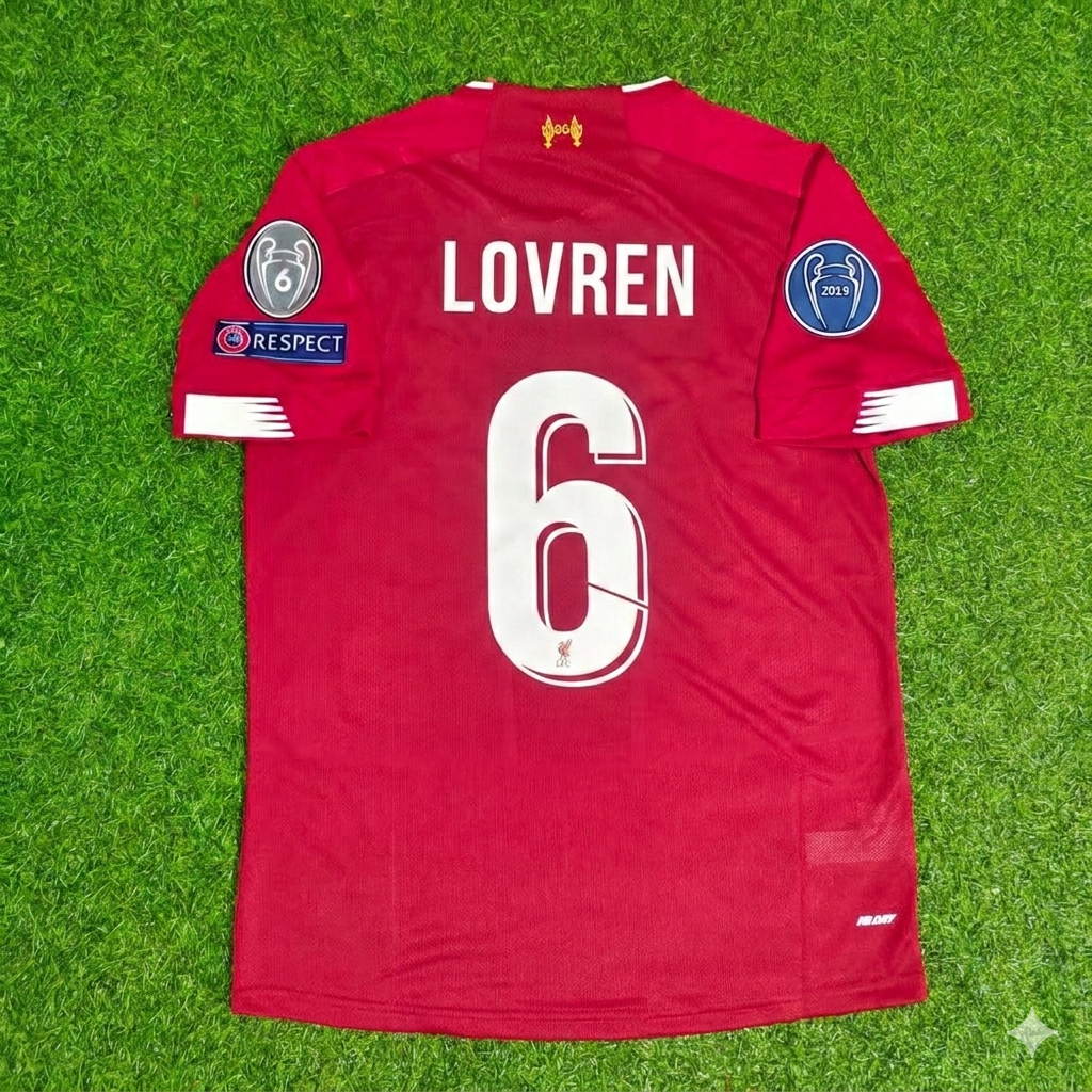Dejan Lovren Liverpool 2019 20 Retro Football Jersey Kit