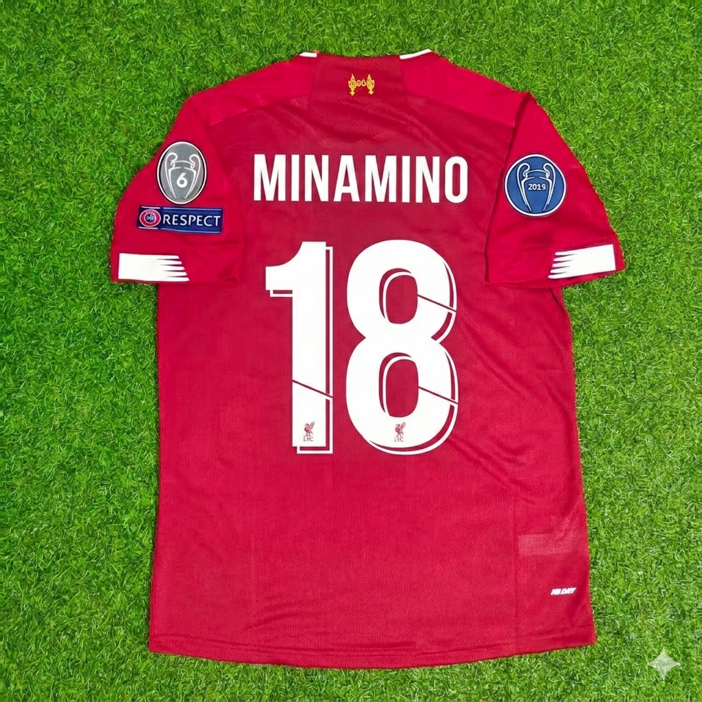 Takumi Minamino Liverpool 2019 20 Retro Football Jersey Kit
