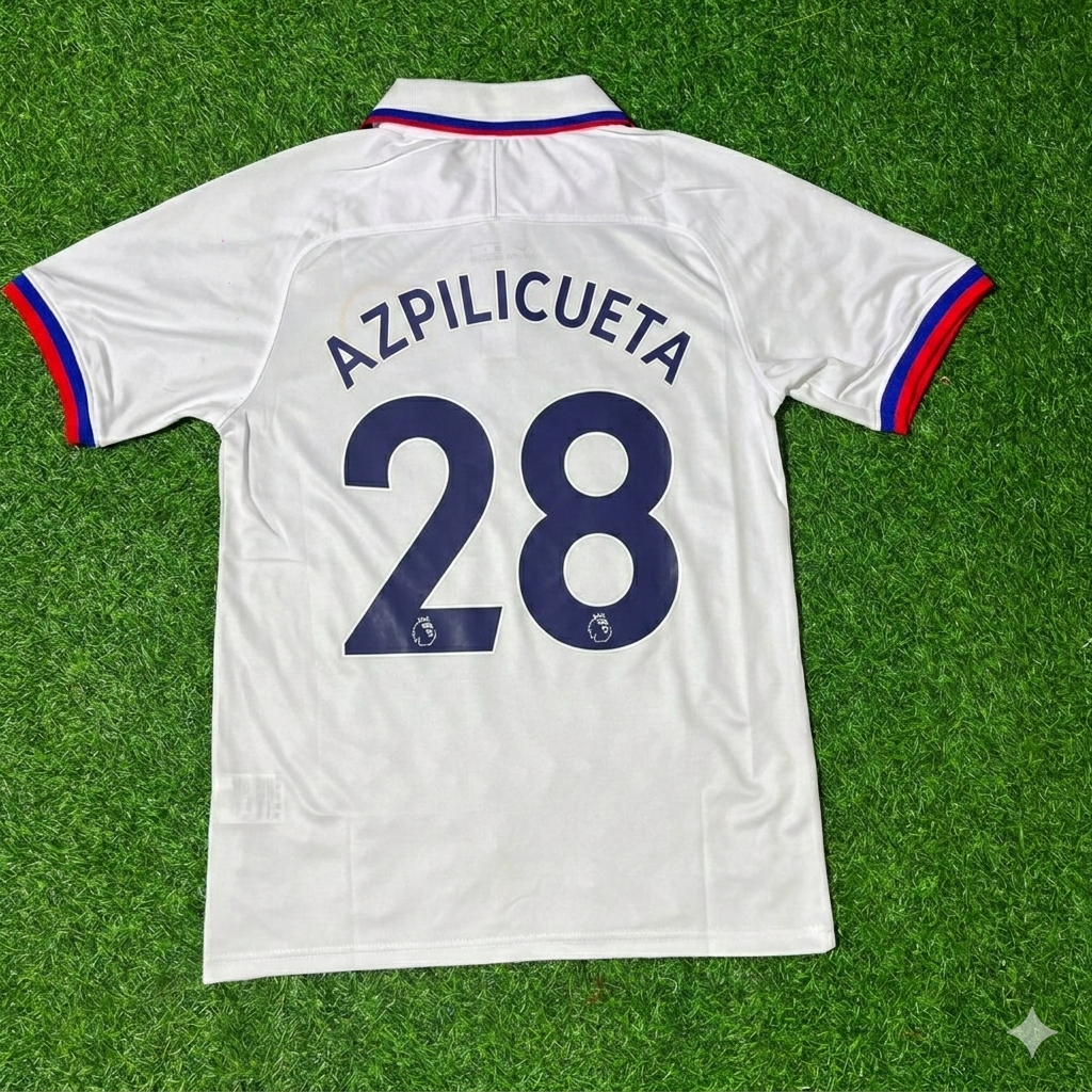 Cesar Azpilicueta Chelsea 2019/2020 White Retro Football Jersey Collection