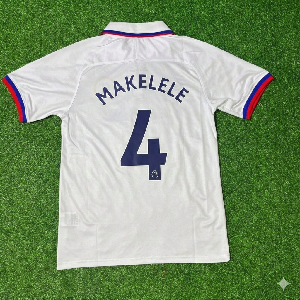 Claude Makelele Chelsea White Retro Football Jersey Collection