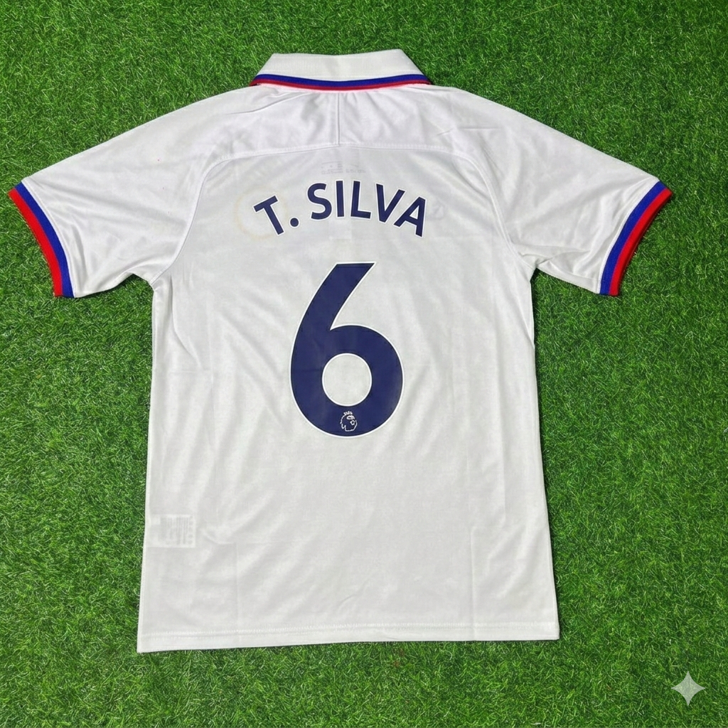 Thiago Silva Chelsea White Retro Football Jersey Collection