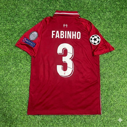 Fabinho Liverpool 2019 CL Final Retro Football Jersey Kit