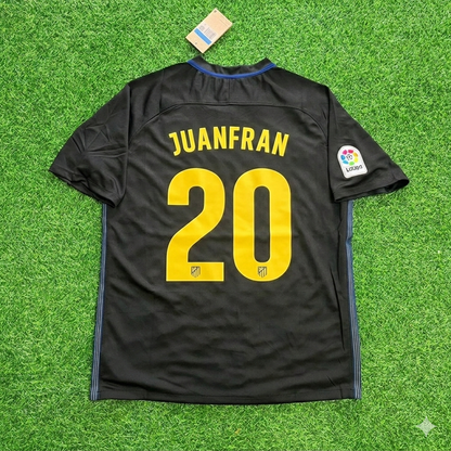 Juanfran 20 Atletico Madrid 2016/17 Black Away Retro Football Jersey Kit