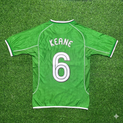 Roy Keane Ireland 2000/2002 Retro Green Football Jersey Kit