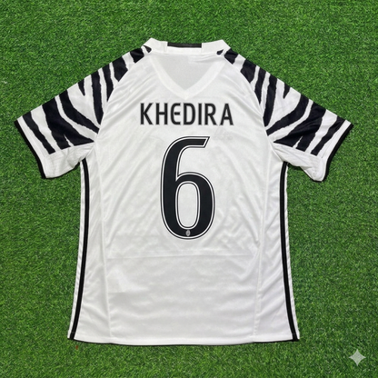 Sami Khedira #6 Juventus 2016 2017 Away White Retro Football Jersey Kit