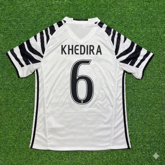Sami Khedira #6 Juventus 2016 2017 Away White Retro Football Jersey Kit