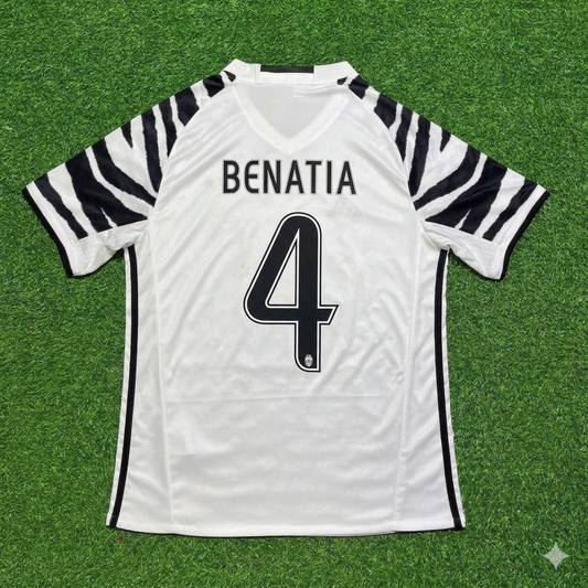 Mehdi Benatia #4 Juventus 2016 2017 Away White Retro Football Jersey Kit