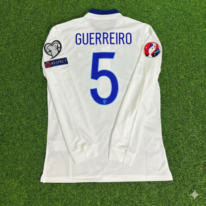 Portugal EURO 2016 Raphael Guerreiro White Long Sleeve Retro Football Jersey