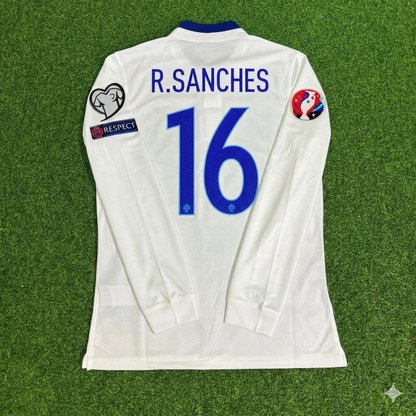 Portugal EURO 2016 Renato Sanches White Long Sleeve Retro Football Jersey