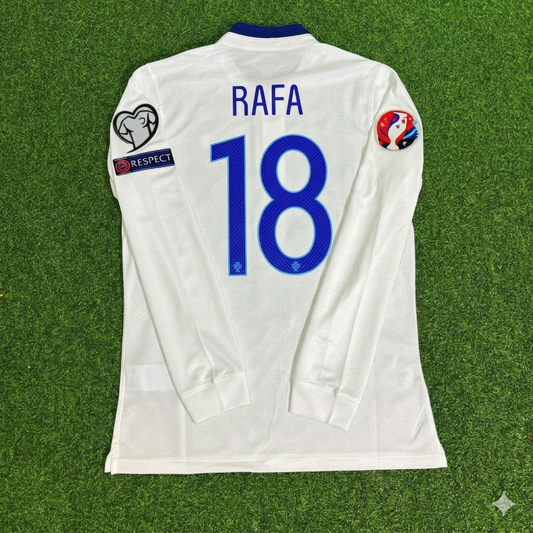 Portugal EURO 2016 Rafa Silva White Long Sleeve Retro Football Jersey